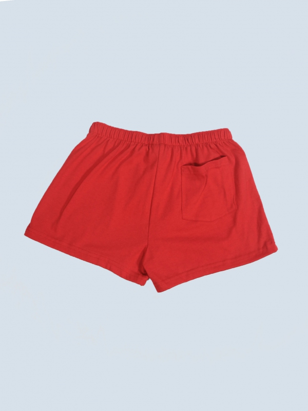 OCEAN SOLID KNIT SHORTS IN RED - BOTTOMS - KIDS