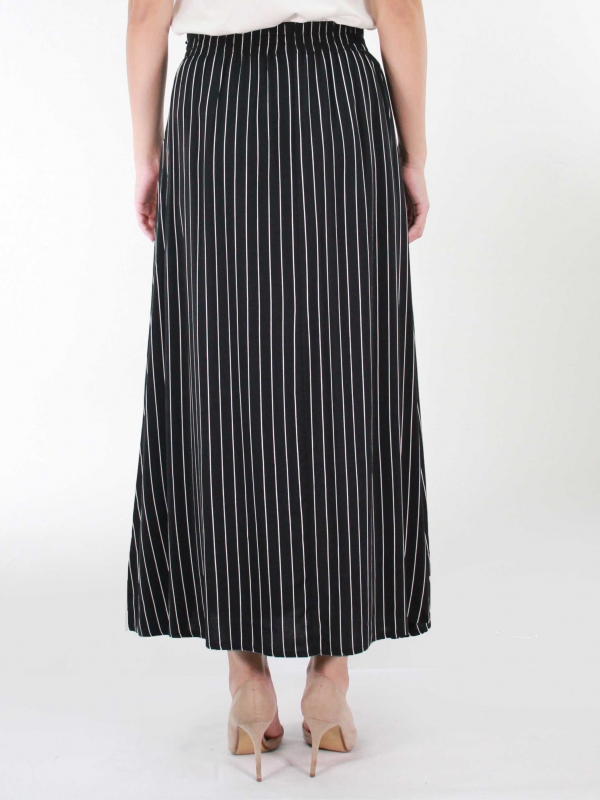 KATE PRINTED LONG SKIRT IN BLACK - SHORTS / SKIRTS - WOMEN