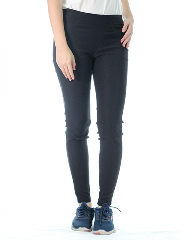 VICTORIA WOVEN LONG JEGGING IN BLACK